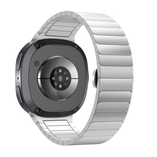 Bandz Samsung Galaxy Watch 8 - 44mm stalen band 'One Bead' (zilver)