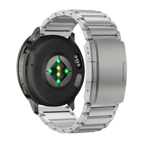 Bandz Garmin Vivomove HR Titanium Link Strap (Silver)