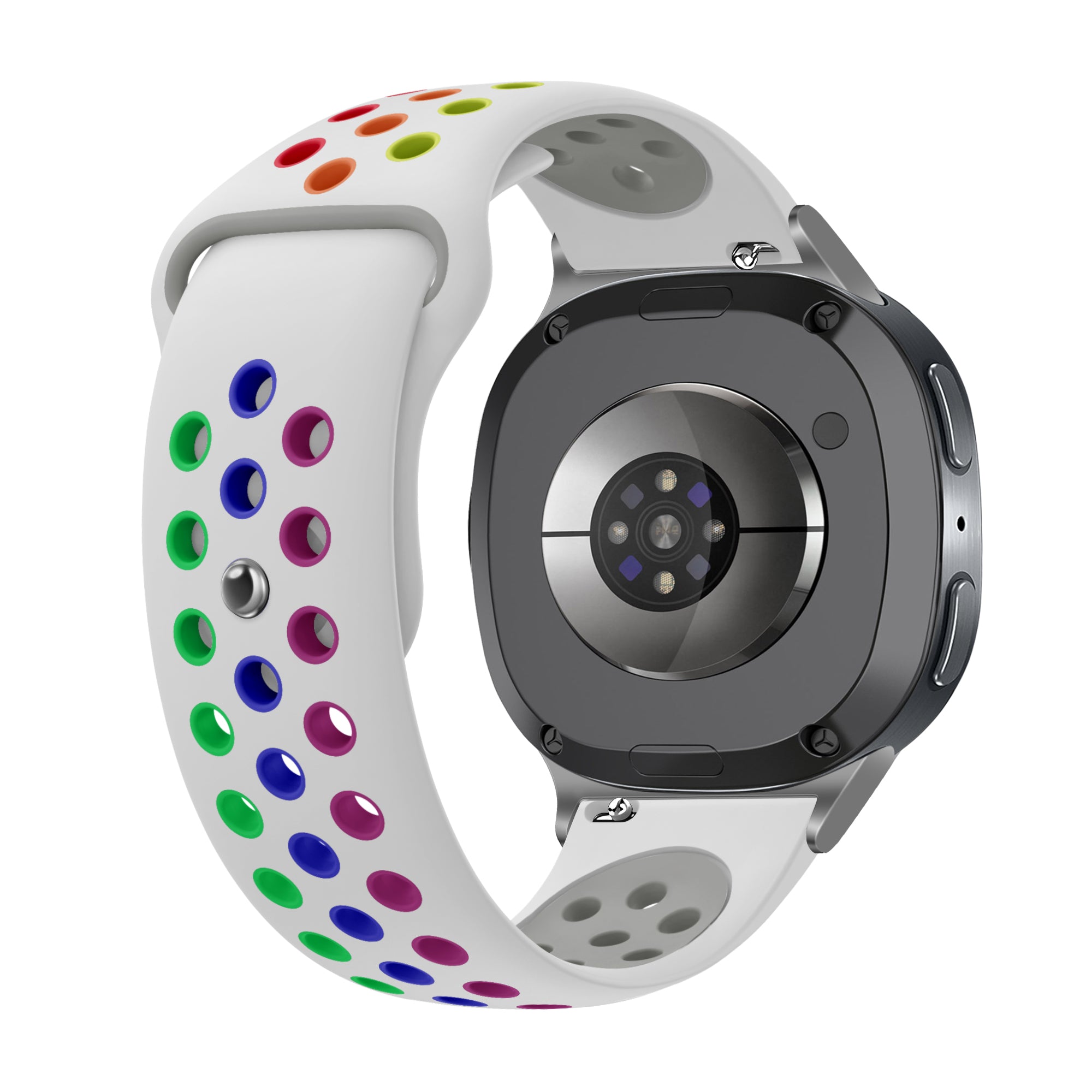 Samsung Galaxy Watch 9 - 40mm sport bandje (wit/kleurrijk)