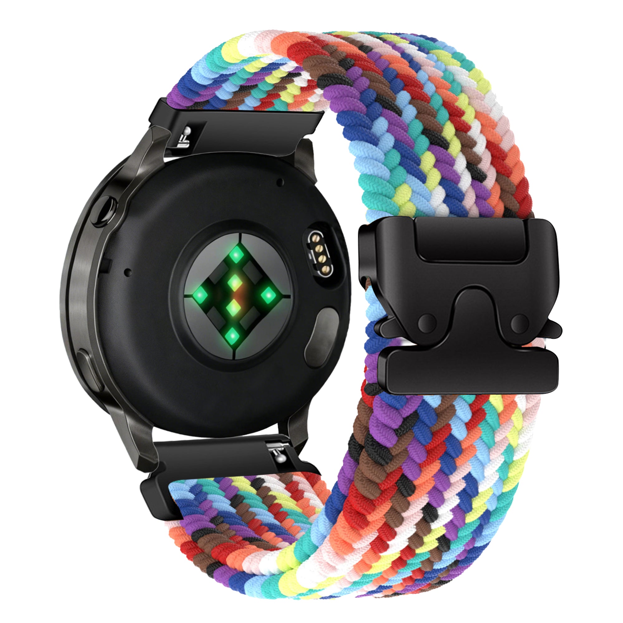 Bandz Garmin Vivomove 3s gevlochten band 'Parachute' (regenboog)
