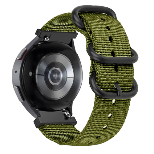 Bandz Huawei Watch GT 7 - 46mm nylon band met gesp (groen)