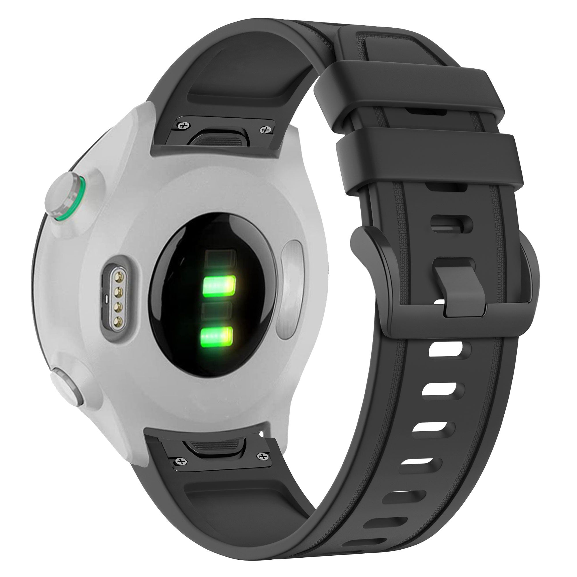 Bandz Garmin D2 Delta S siliconen band met gesp (zwart)