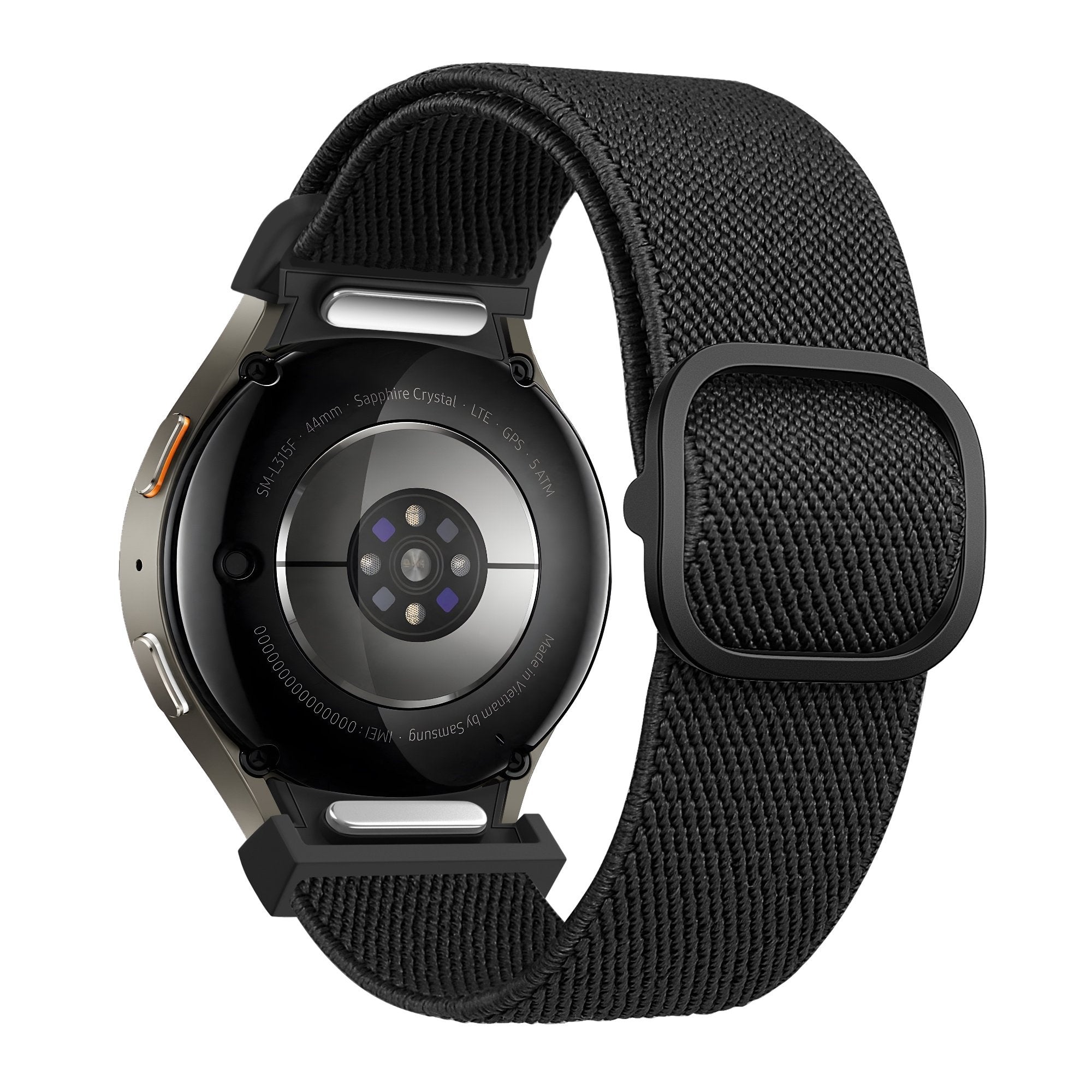 Bandz Samsung Galaxy Watch 4 40mm elastische band 'Easy fit' (zwart)