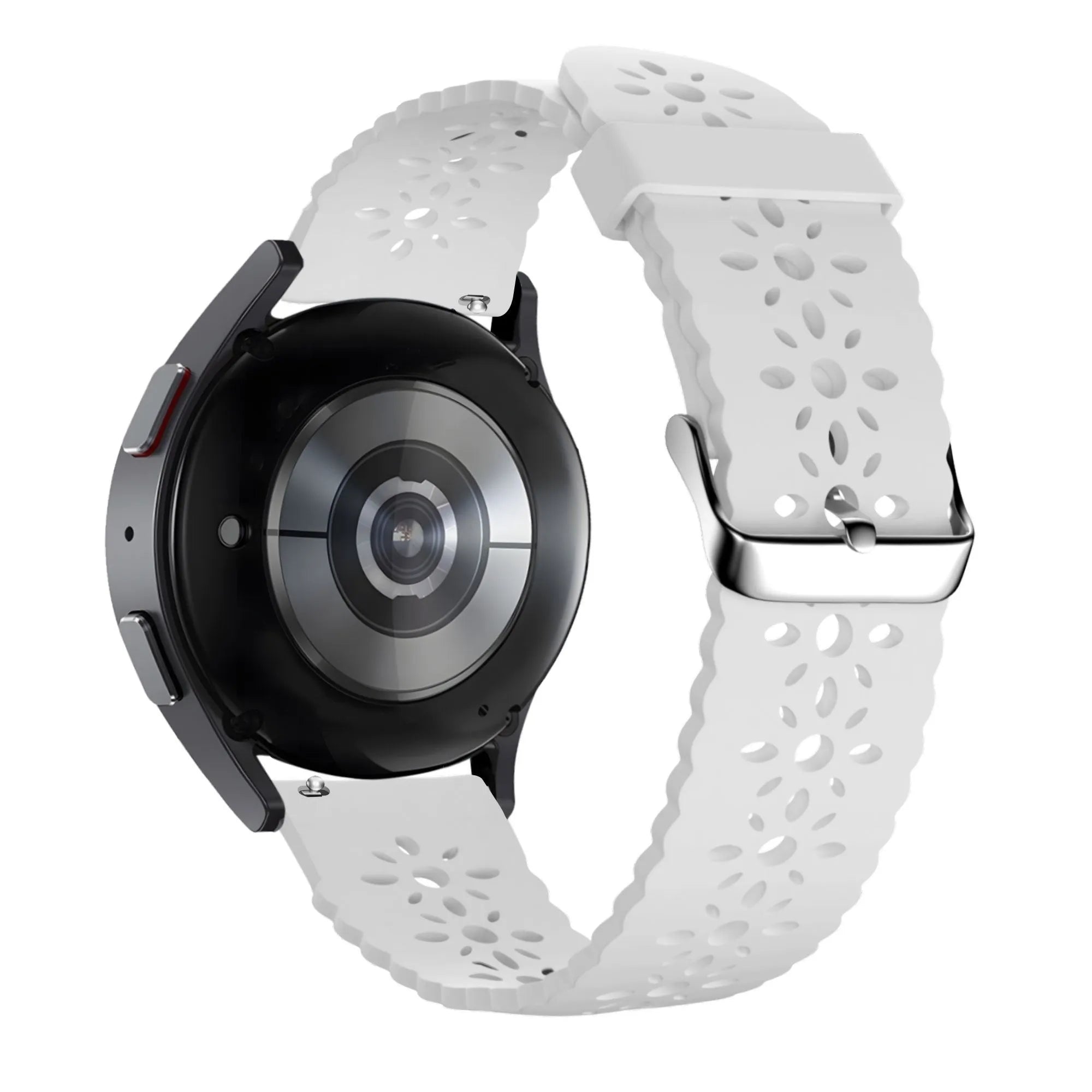 Bandz Oozoo Smartwatch 20mm Patterned Silicone Strap (White)