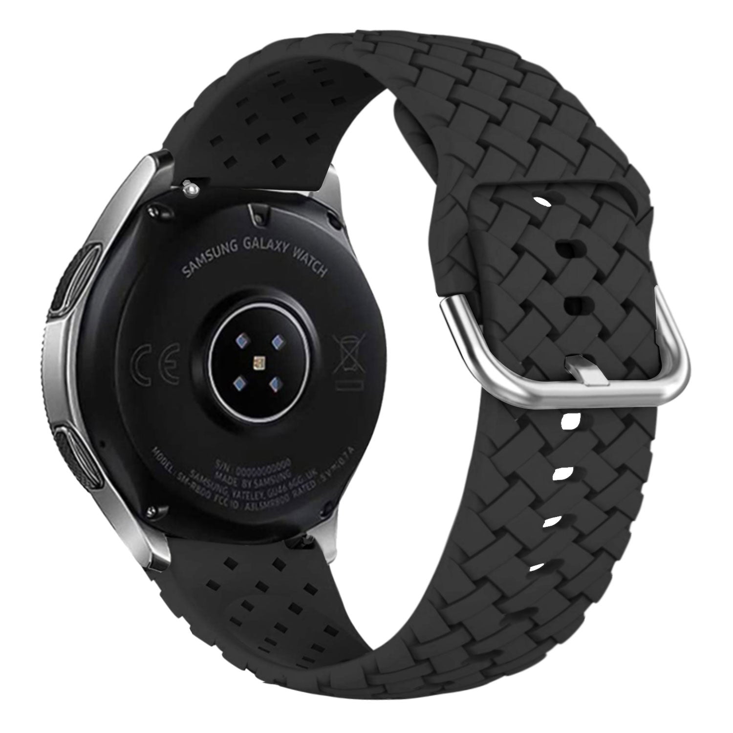 Withings Steel HR Sport gevlochten siliconen bandje (zwart)