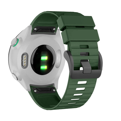 Bandz Garmin Tactix 7 siliconen band met gesp (donkergroen)