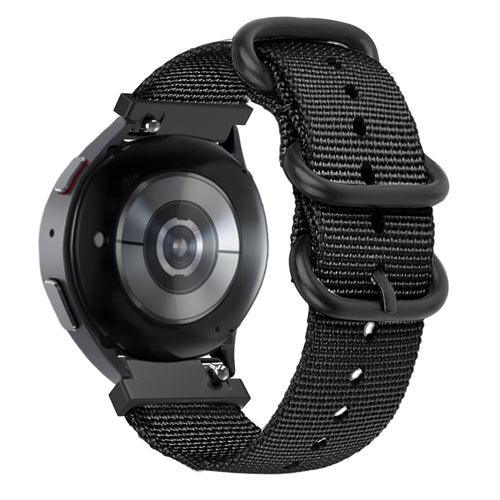 Bandz Garmin Venu nylon band met gesp (zwart)