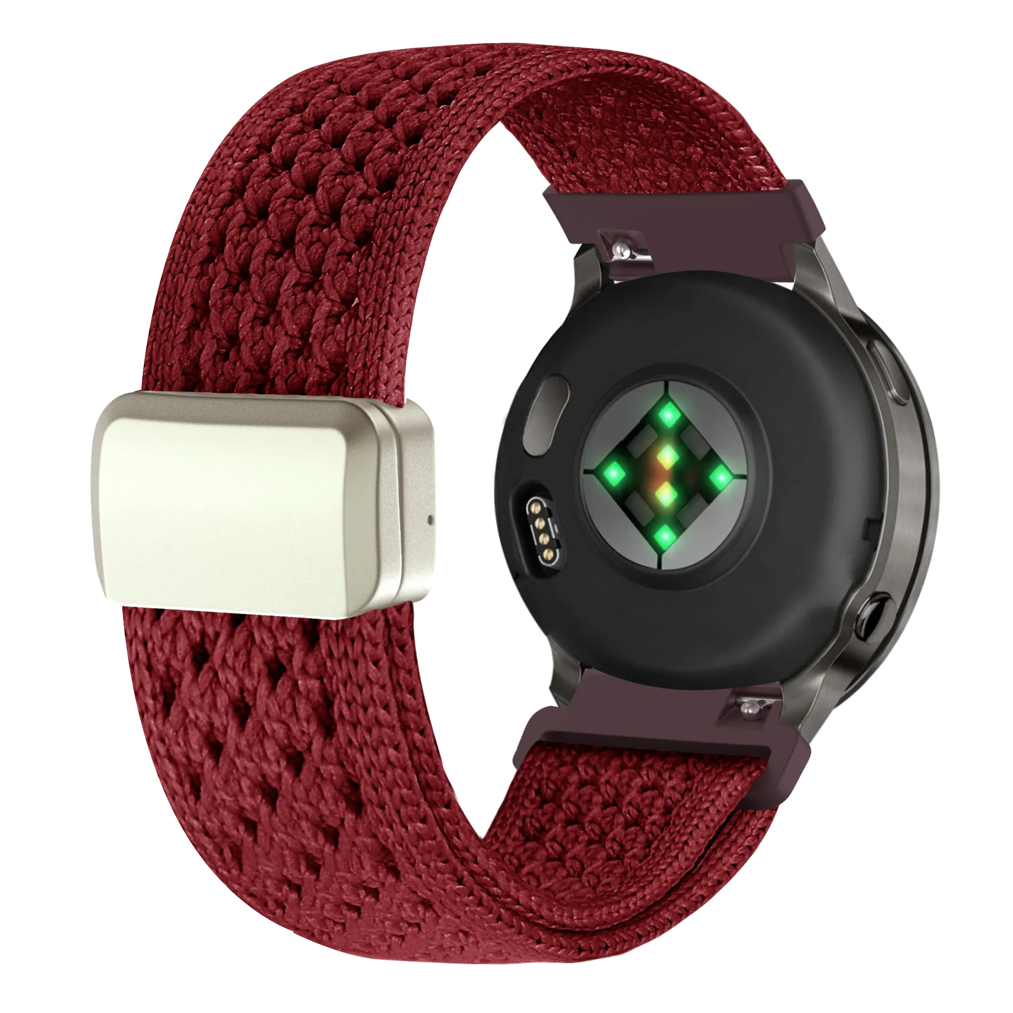 Bandz Garmin Approach J1 Vintage Nylon Strap (Wine Red)