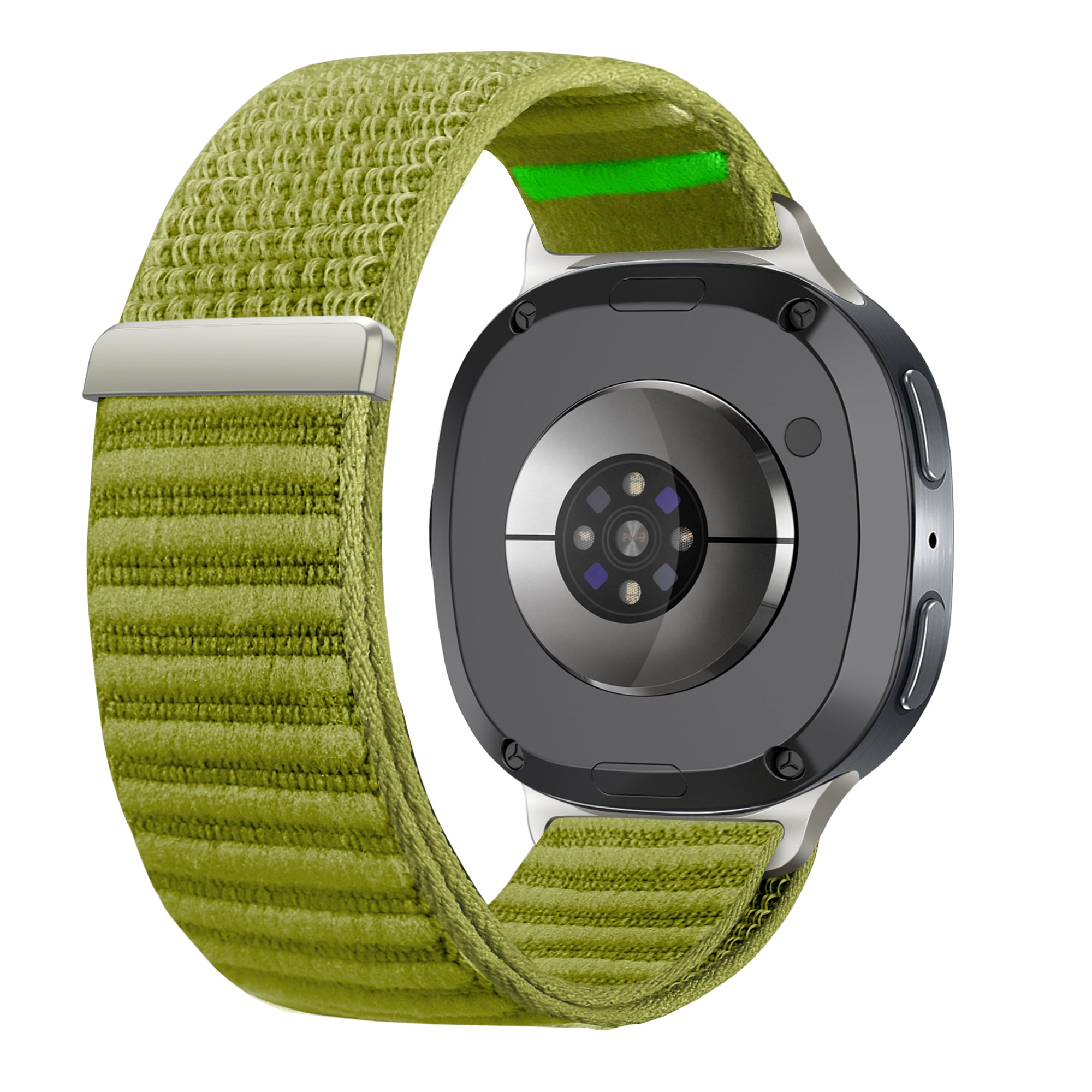  Samsung Galaxy Watch 8 - 44mm wave nylon bandje (veld groen)