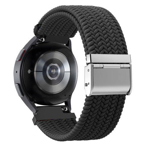Bandz Garmin Vivoactive 5 gevlochten nylon band (zwart)