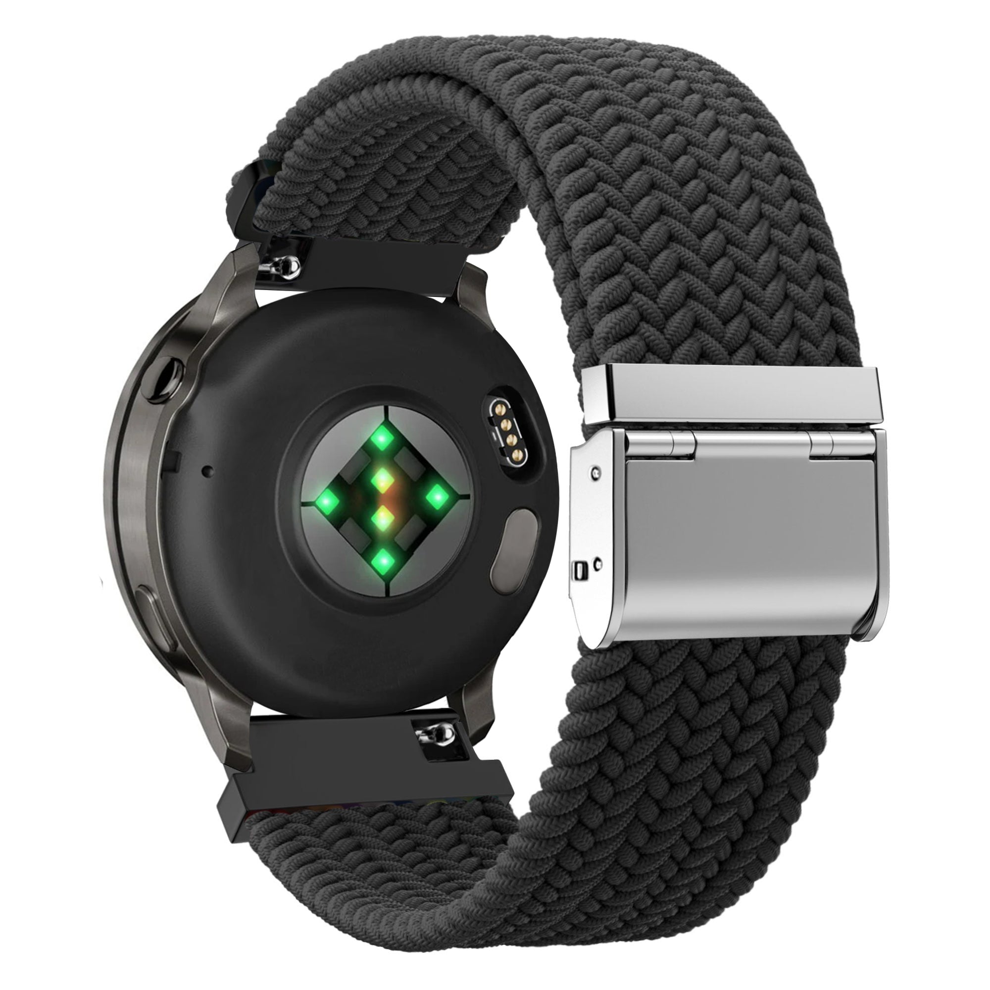 Bandz Garmin Forerunner 70 gevlochten nylon band (zwart)