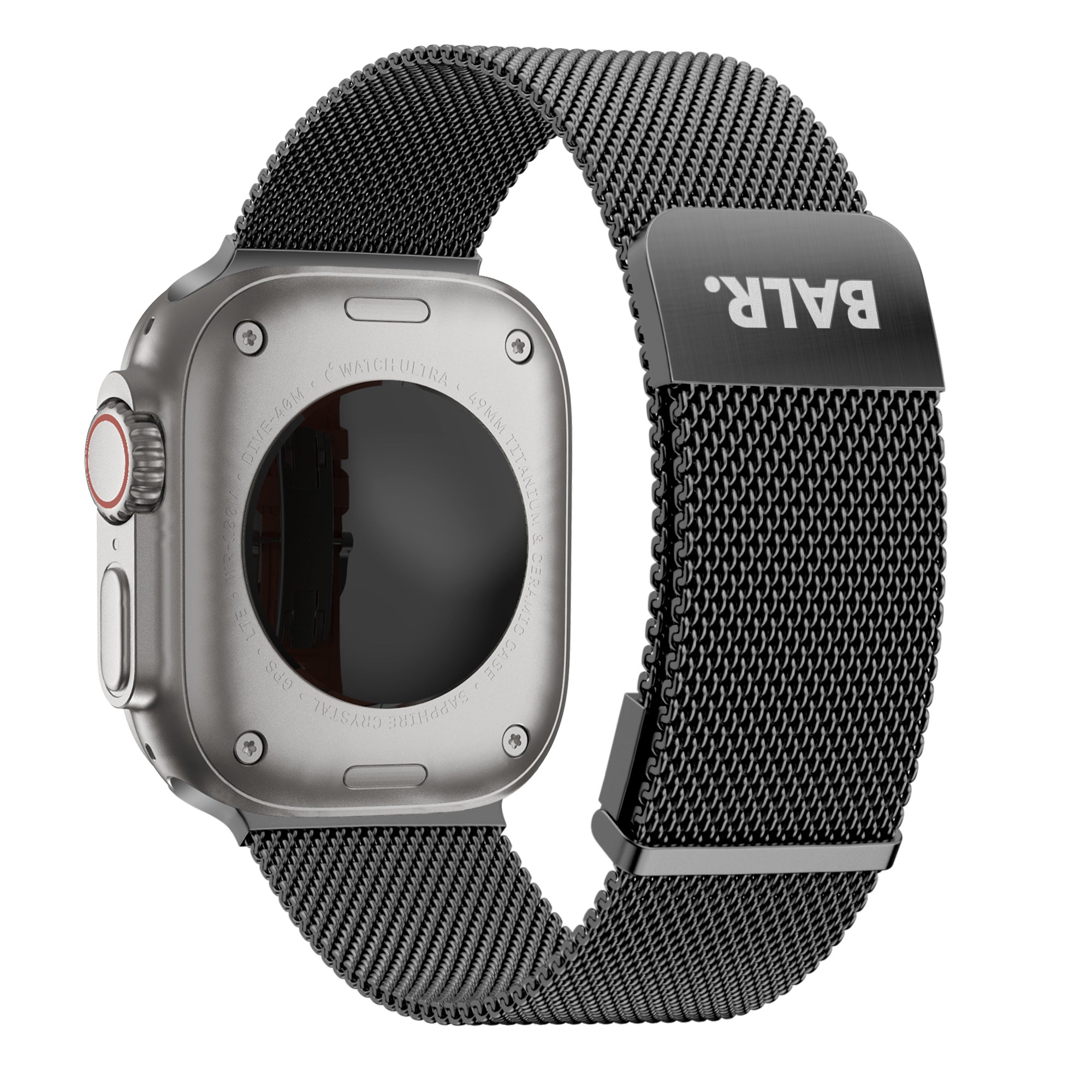 BALR Apple Watch Ultra milanese band (zwart)