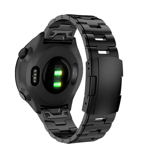 Bandz Garmin Approach S62 titanium schakel band (zwart)