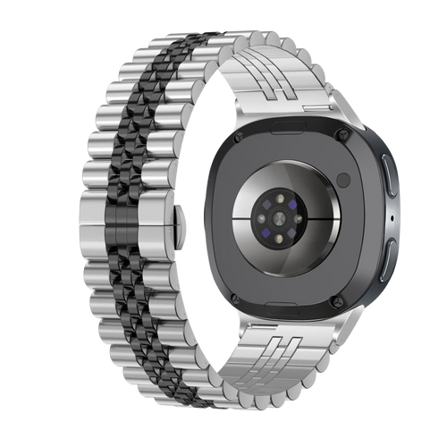 Samsung Galaxy Watch 8 Classic Jubilee Steel Strap (Silver/Black)
