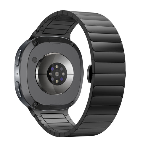 Bandz Samsung Galaxy Watch 8 - 44mm stalen band 'One Bead' (zwart)