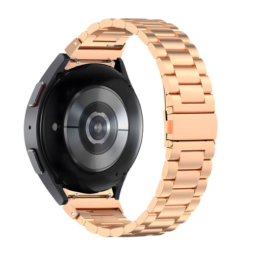 Steel Strap 'Classic', rose gold, on a watch, 3/4 rear view