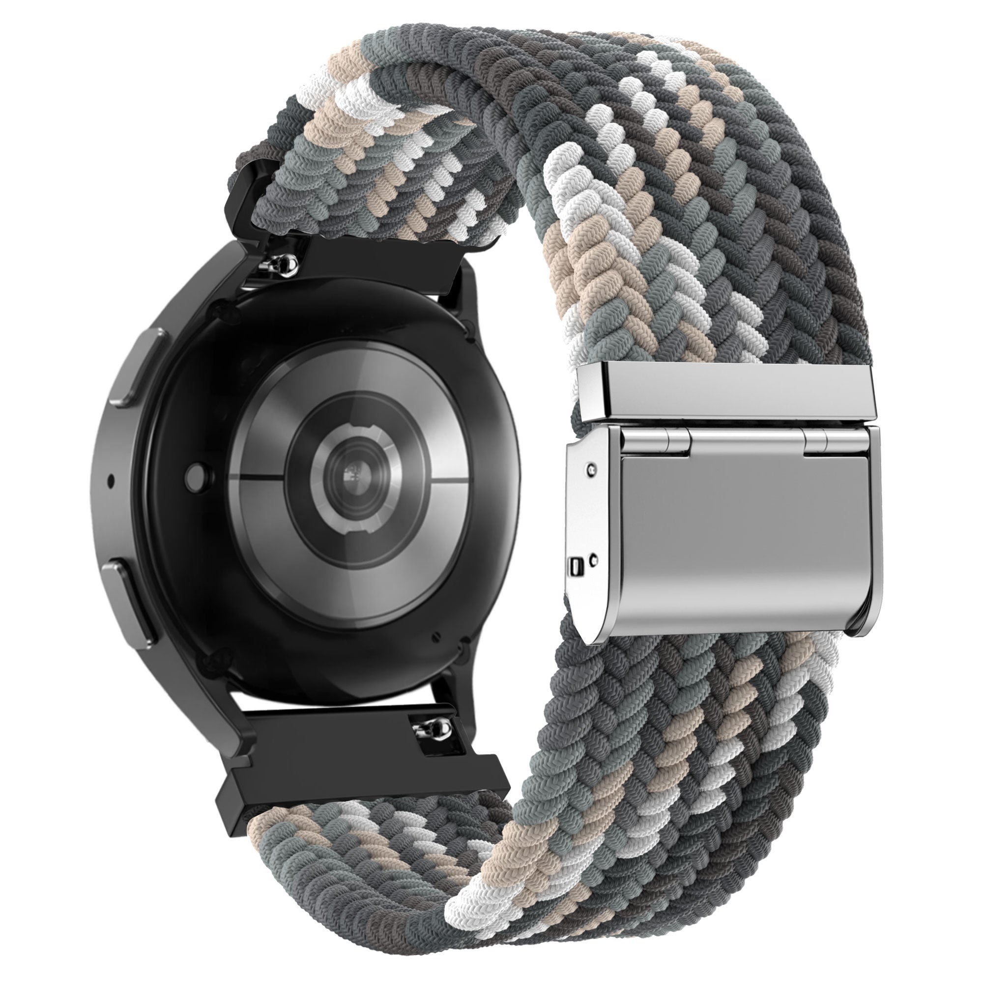 Bandz Garmin Vivomove Trend gevlochten nylon band (zwart mix)