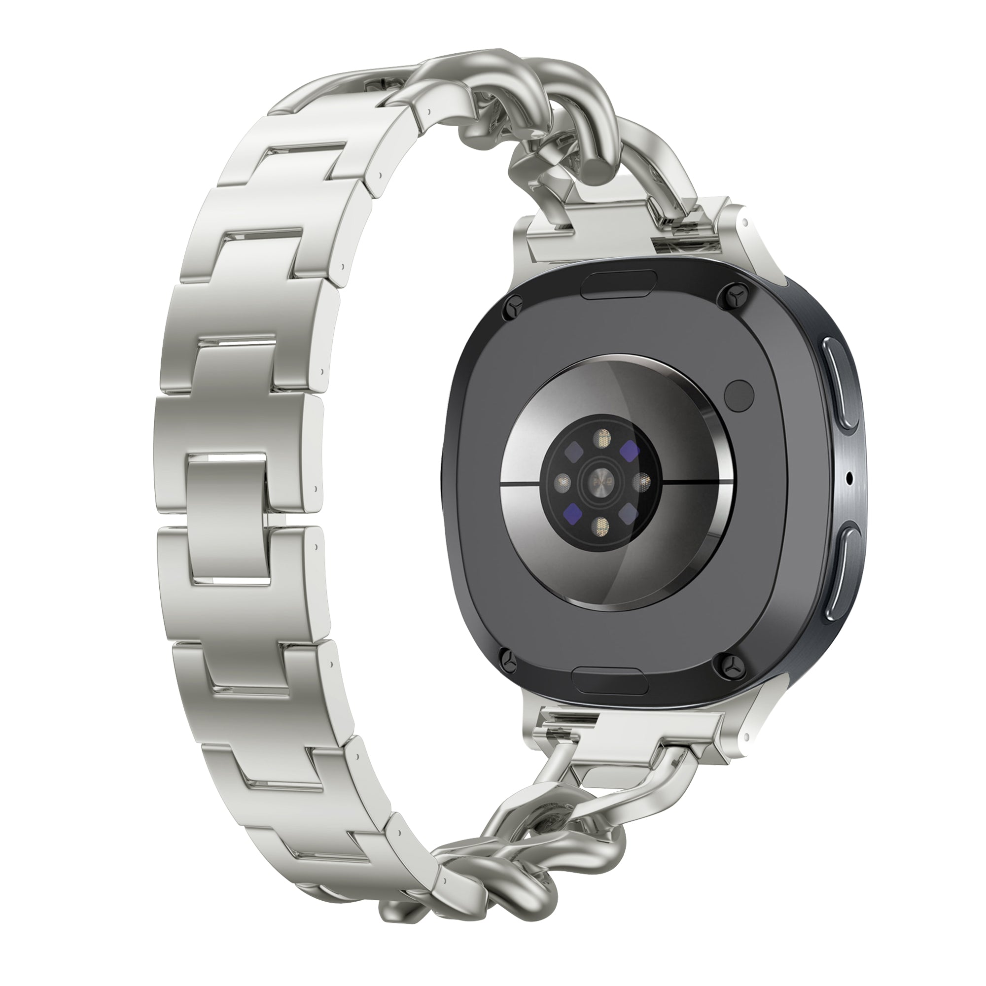 Samsung Galaxy Watch 8 - 44mm steel chain band (sterrenlicht)