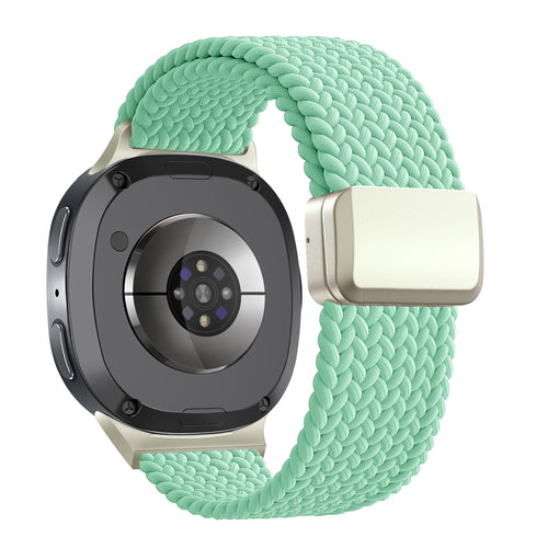 Bandz Samsung Galaxy Watch 8 - 44mm magnetisch geweven bandje (mint groen)