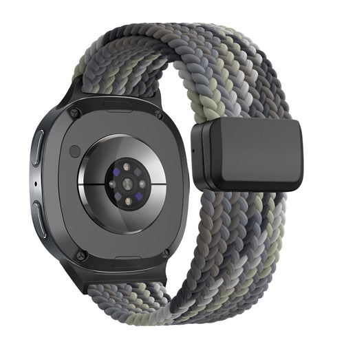 Bandz Samsung Galaxy Watch 8 - 44mm magnetisch geweven bandje (mandala zwart)