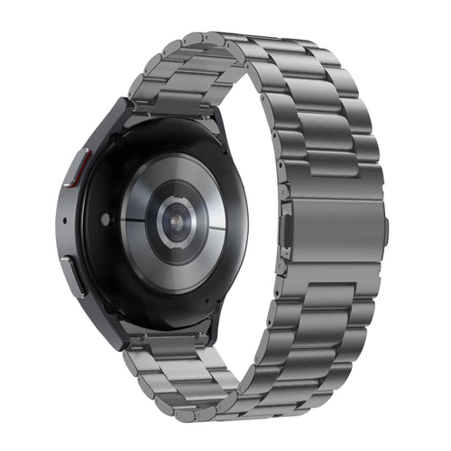 Titanium Strap 'Classic', graphite, on a watch, 3/4 rear view
