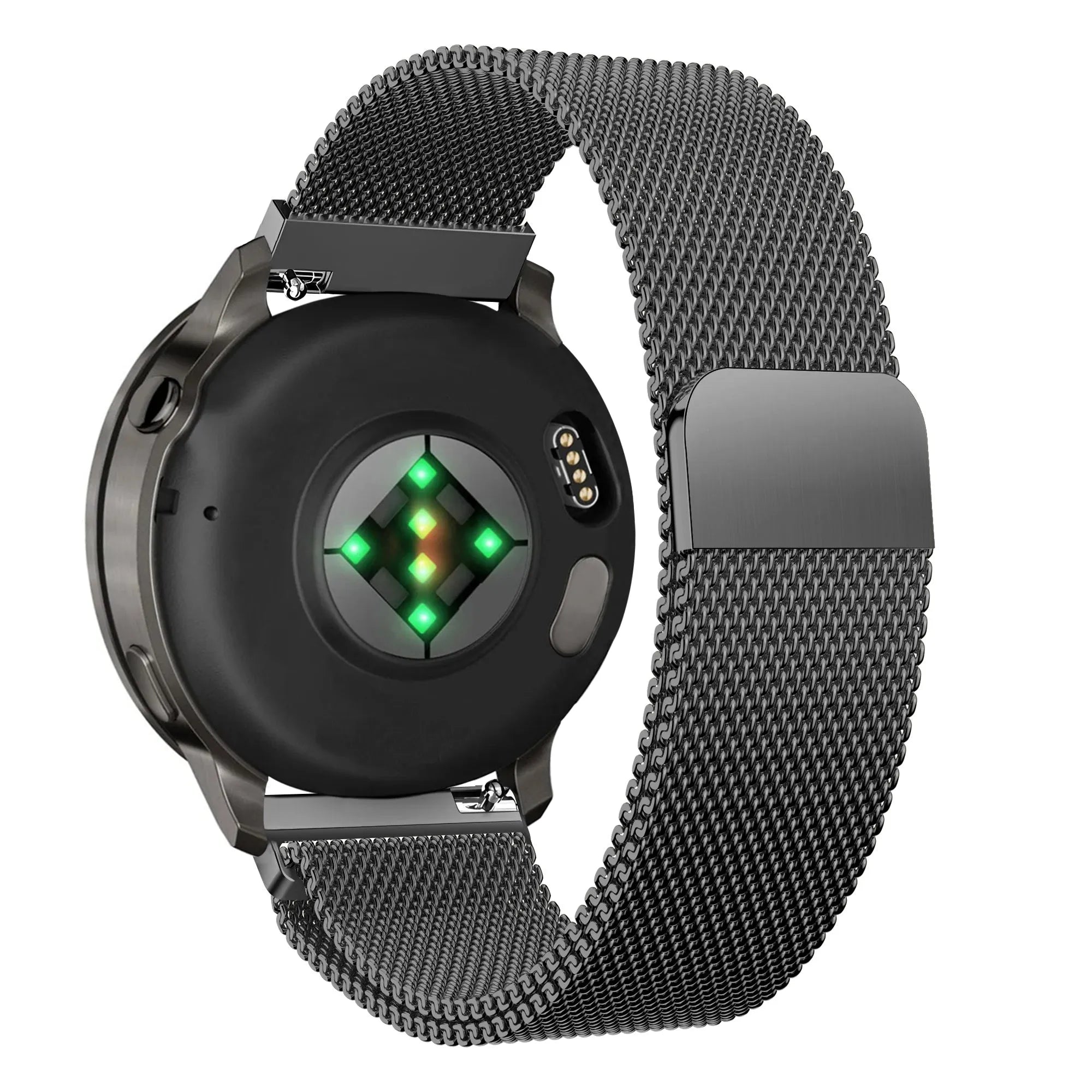 Bandz Garmin Forerunner 265s Milanese loop band (zwart)