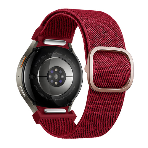Bandz Samsung Galaxy Watch 4 44mm elastische band 'Easy fit' (rood)