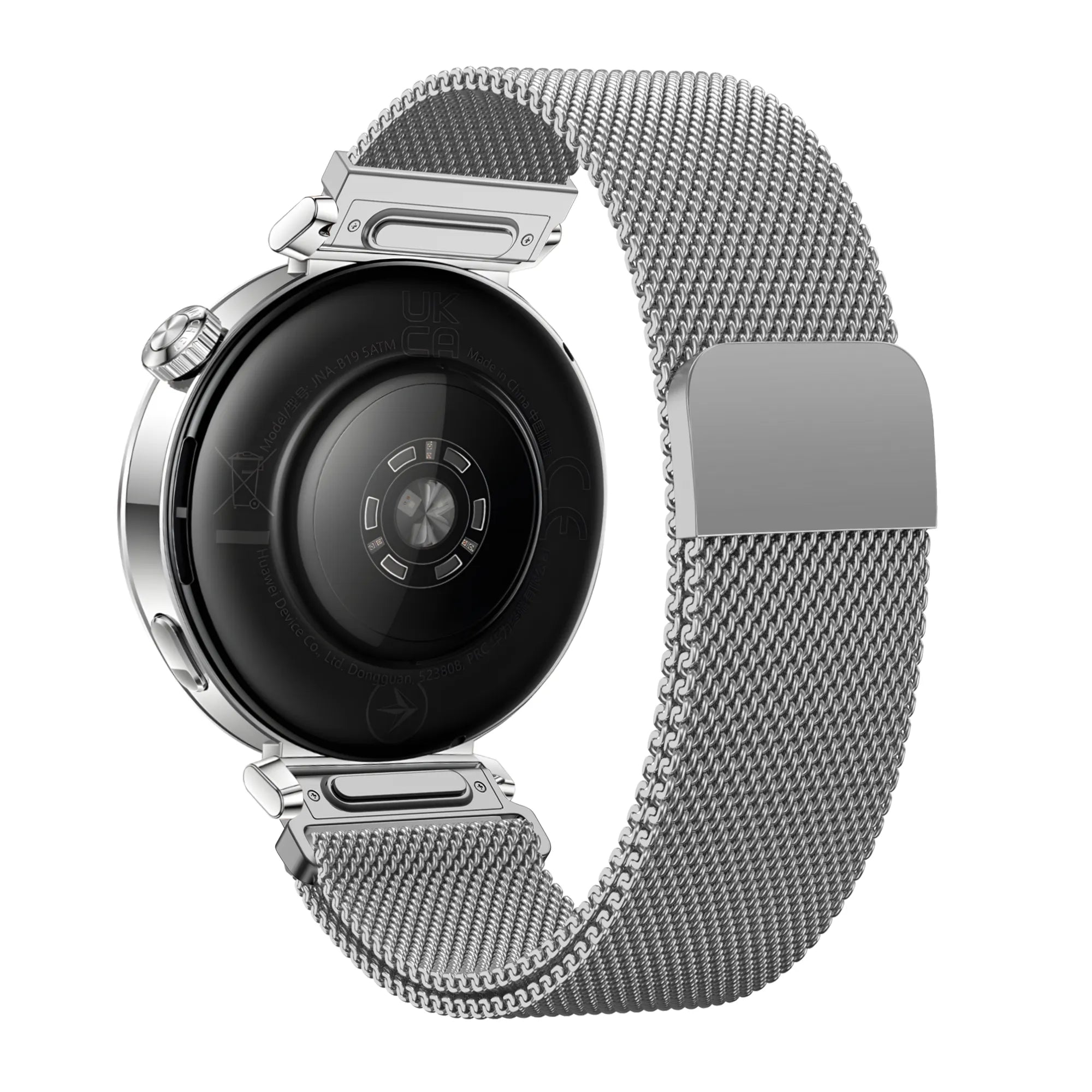 Bandz Huawei Watch GT 4 - 41mm Milanese band 'Easy fit' (zilver)