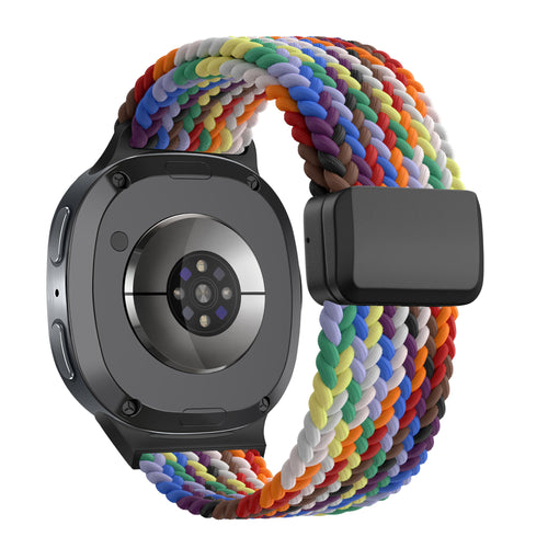 Bandz Samsung Galaxy Watch 8 - 44mm magnetisch geweven bandje (kleurrijk)