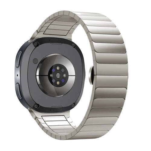 Steel Strap 'One Bead', titanium, on a watch, 3/4 rear view