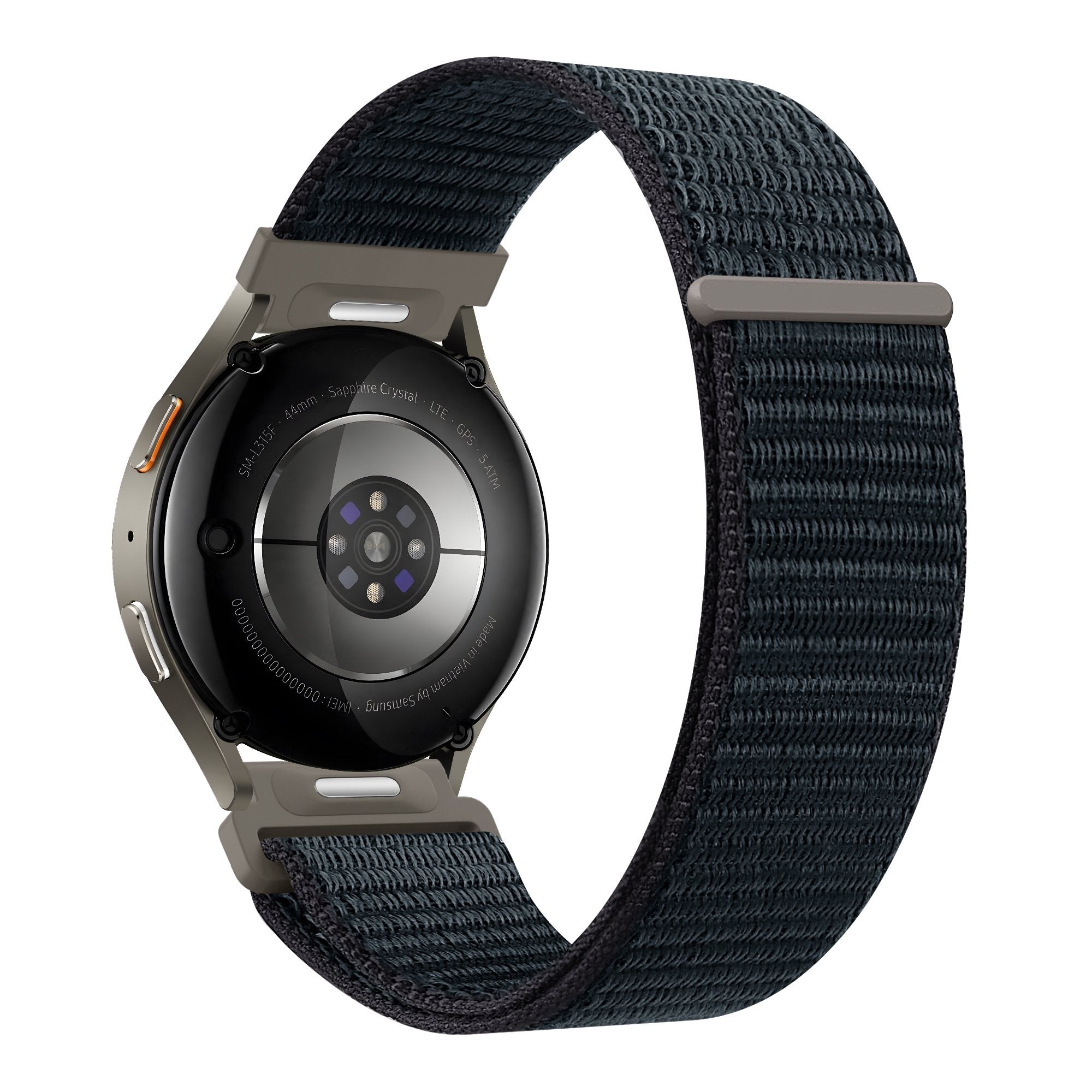 Bandz Huawei Watch GT 5 - 46mm nylon band 'Easy fit' (grijsblauw)