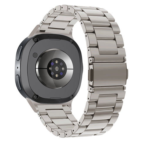 Bandz Samsung Galaxy Watch 8 - 44mm stalen band 'Classic' (titanium)