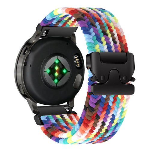 Bandz Garmin Forerunner 265s gevlochten band 'Parachute' (regenboog)