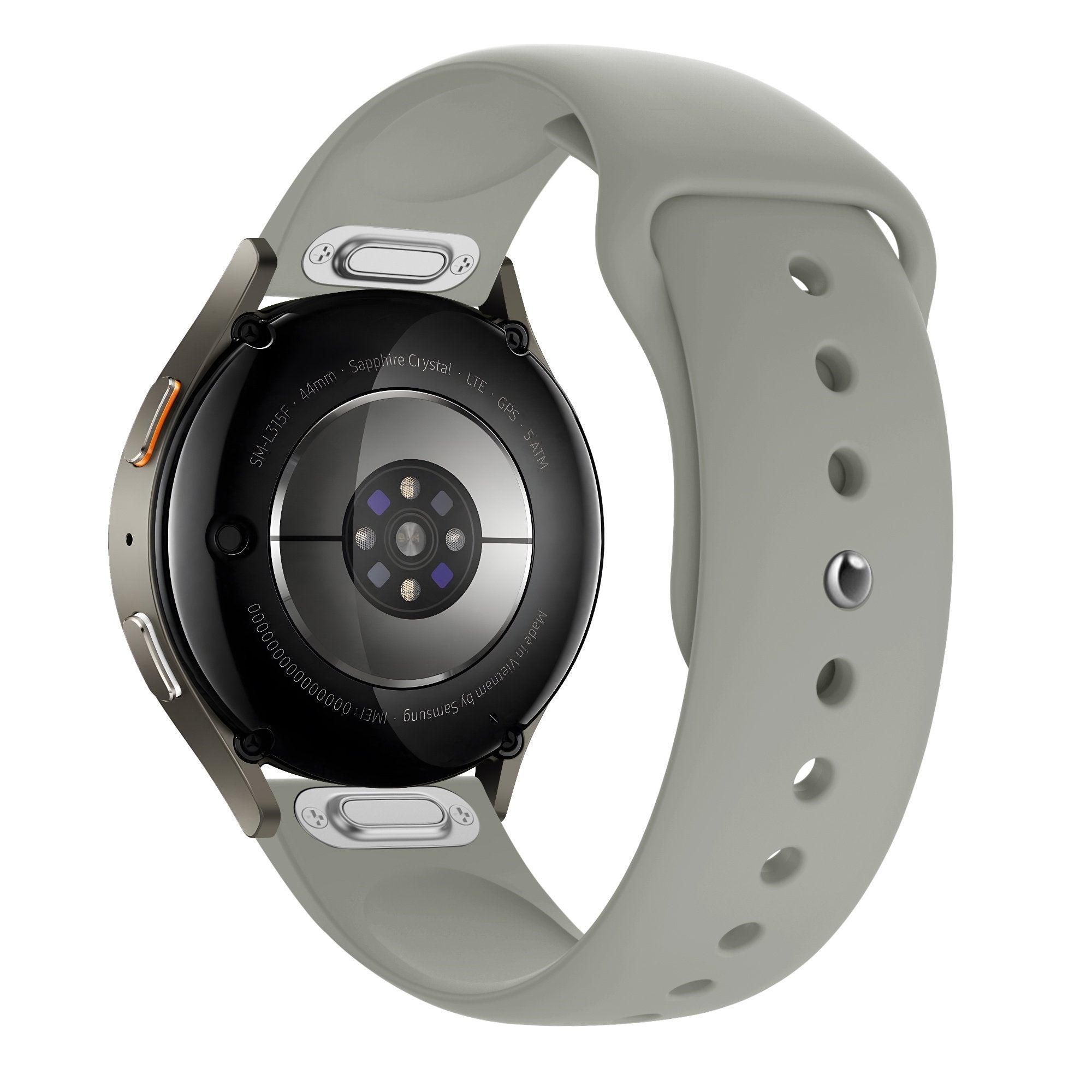 Bandz Samsung Galaxy Watch 6 Classic 43mm sport band 'Easy fit' (lichtgrijs)