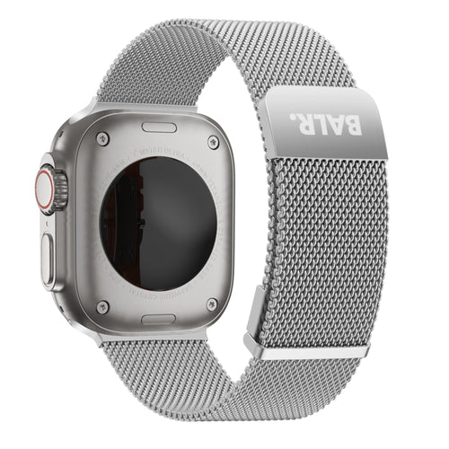 BALR Apple Watch Ultra Milanese Strap (Silver)