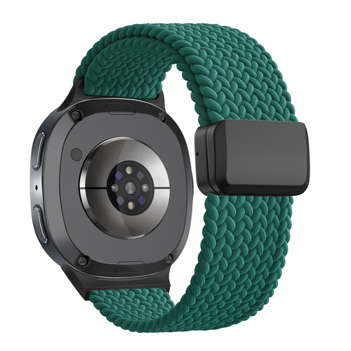 Bandz Samsung Galaxy Watch 8 - 44mm magnetisch geweven bandje (groen)