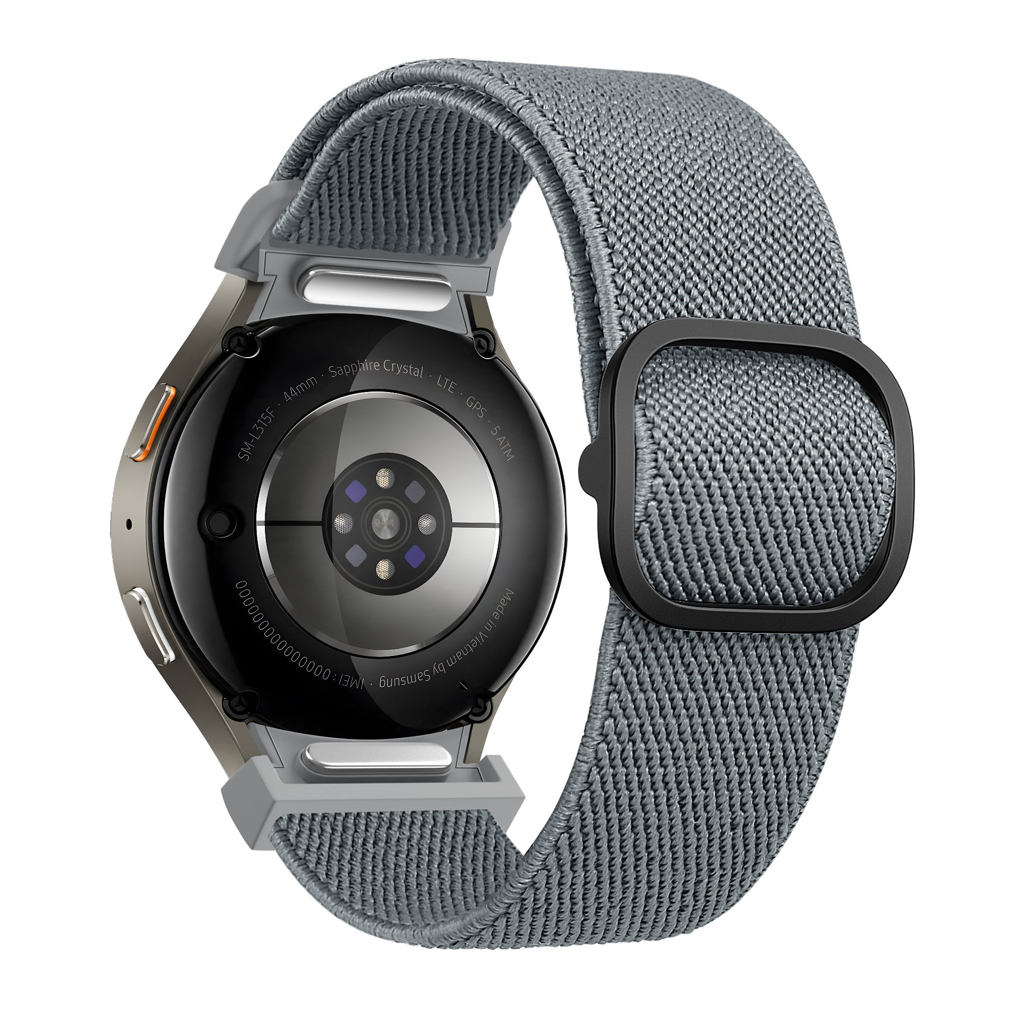 Bandz Samsung Galaxy Watch 4 44mm elastische band 'Easy fit' (grijsblauw)
