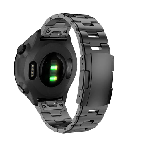Bandz Garmin Forerunner 745 Titanium Link Strap (Grey)