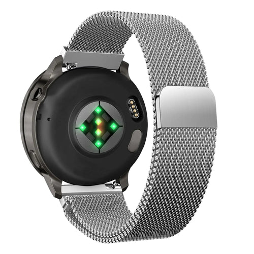 Bandz Garmin Forerunner 265s Milanese loop band (zilver)