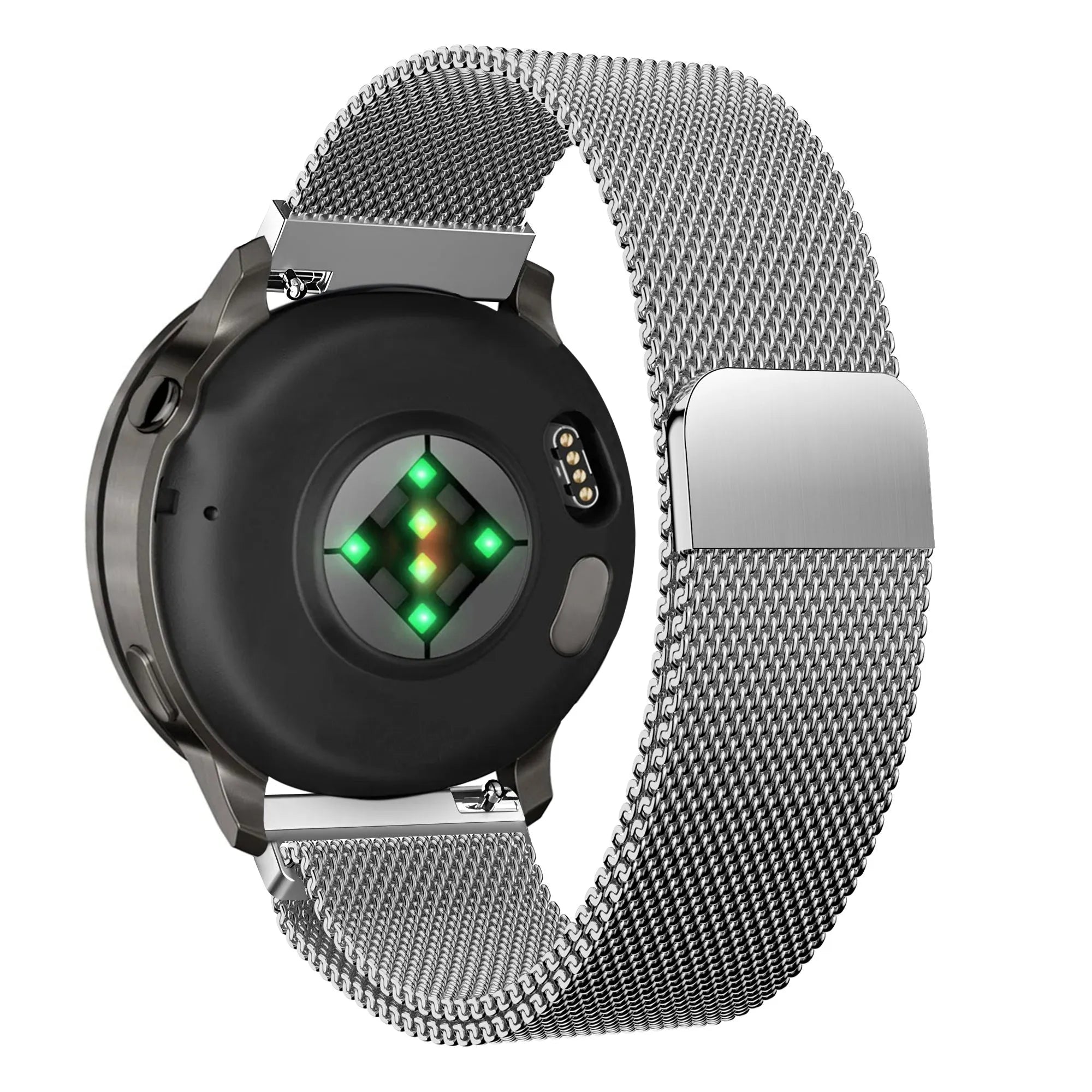 Bandz Garmin Forerunner 265s Milanese loop band (zilver)