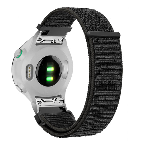 Bandz Garmin Forerunner 965 nylon loop band (zwart)