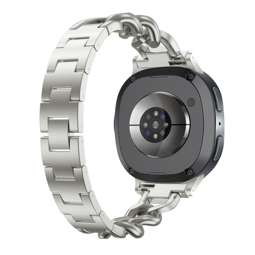 Samsung Galaxy Watch 8 Classic steel chain band (sterrenlicht)