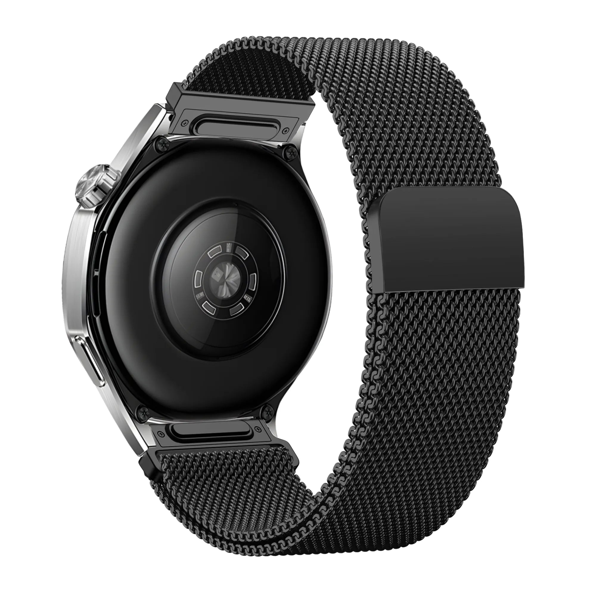 Bandz Huawei Watch Ultimate 'One push' Milanese band (zwart)