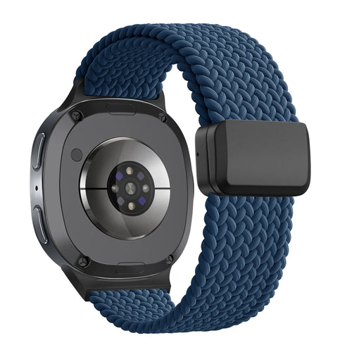 Bandz Samsung Galaxy Watch 9 - 40mm magnetisch geweven bandje (donkerblauw)