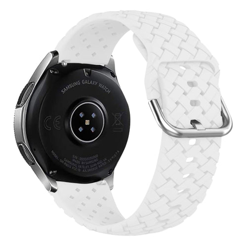 Withings Steel HR - 40mm gevlochten siliconen bandje (wit)