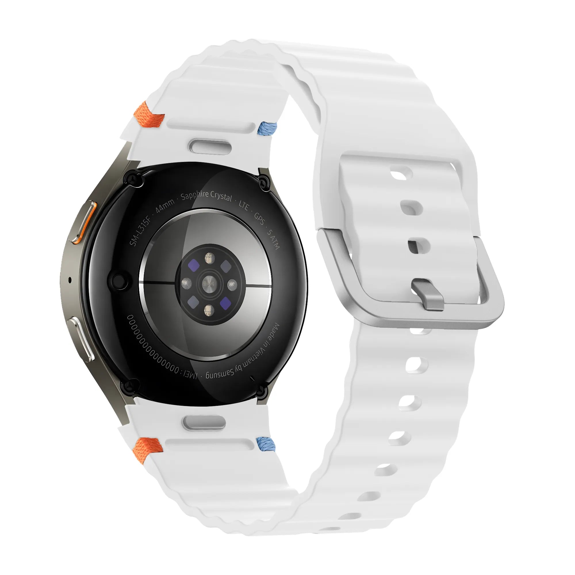 Bandz Samsung Galaxy Watch 4 44mm Wave Strap 'Easy Fit' (White)