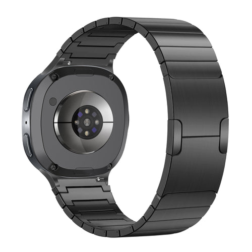 Bandz Samsung Galaxy Watch 8 Classic titanium band 'One Bead' (zwart)