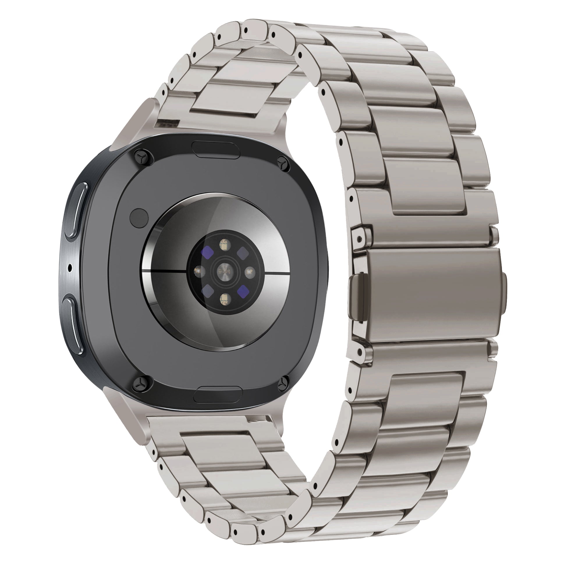 Bandz Samsung Galaxy Watch 9 - 40mm stalen band 'Classic' (titanium)