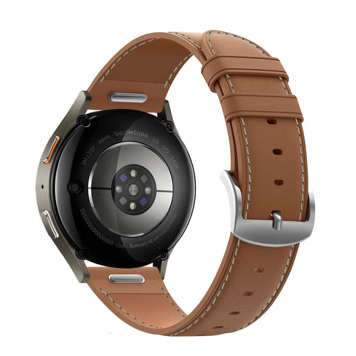Bandz Fossil Gen 6 - 42mm lederen band 'Easy fit' (bruin)
