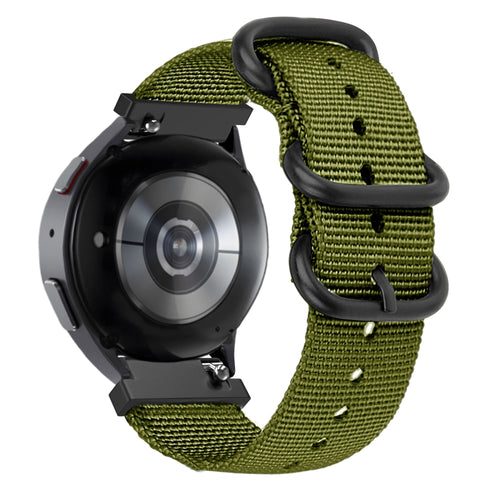 Bandz Garmin Vivomove Style Buckled Nylon Strap (Green)